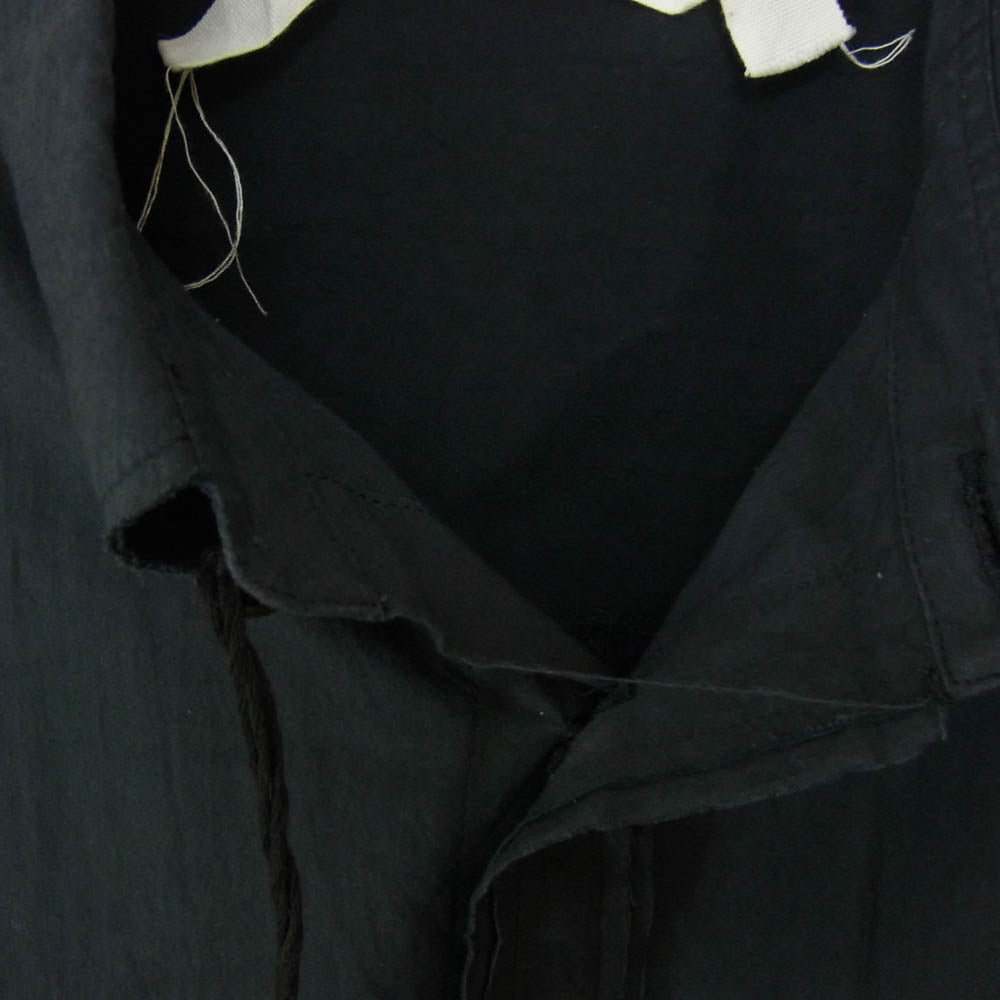 MIDORIKAWA ミドリカワ 19SS MID19SS-SH04B シルクテープ フリンジ カットオフ 長袖 シャツ ブラック系 FREE【中古】