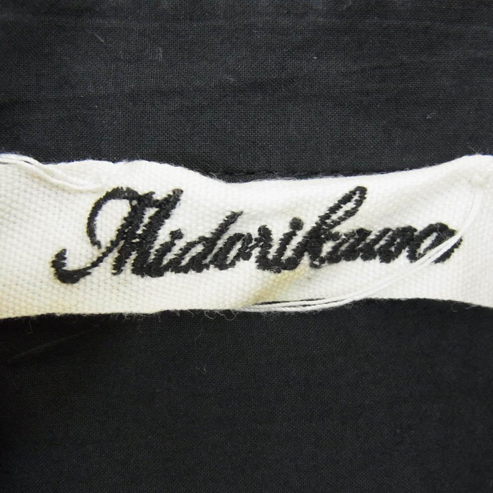 MIDORIKAWA ミドリカワ 19SS MID19SS-SH04B シルクテープ フリンジ カットオフ 長袖 シャツ ブラック系 FREE【中古】