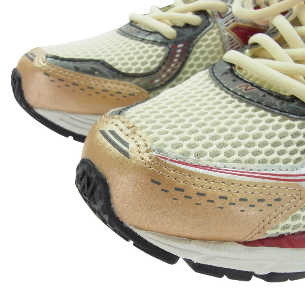 NEW BALANCE ニューバランス ML860AD2 × Aim? Leon Dore エメレオンドレ 860V2 Red レッド スニーカー オフホワイト系 レッド系 25.5cm【中古】