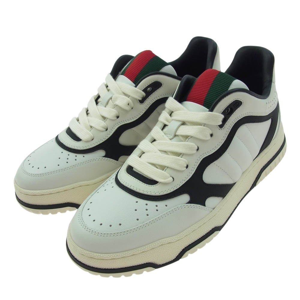 GUCCI グッチ 807059 リウェブ ヒールロゴ ローカットレザースニーカー 37【新古品】【未使用】【中古】