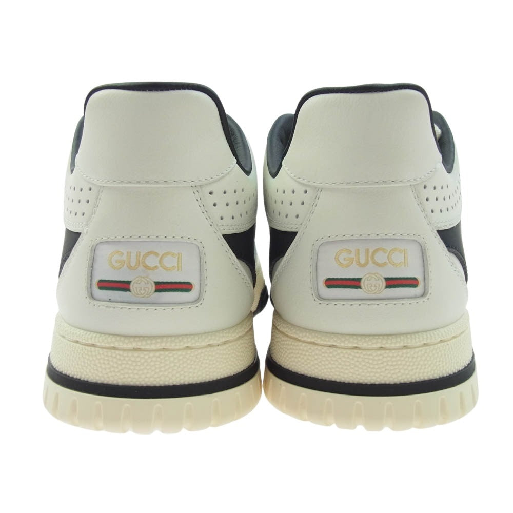 GUCCI グッチ 807059 リウェブ ヒールロゴ ローカットレザースニーカー 37【新古品】【未使用】【中古】