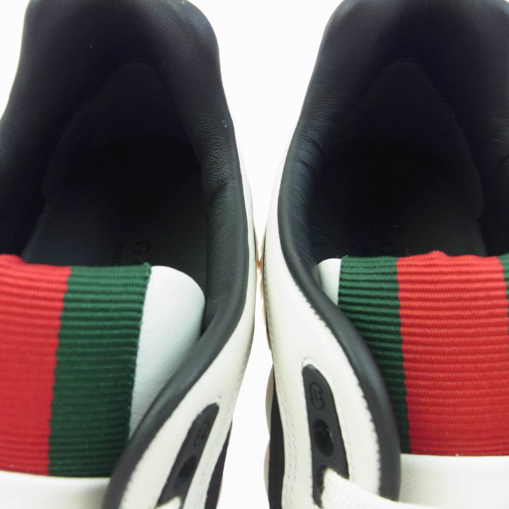 GUCCI グッチ 807059 リウェブ ヒールロゴ ローカットレザースニーカー 37【新古品】【未使用】【中古】
