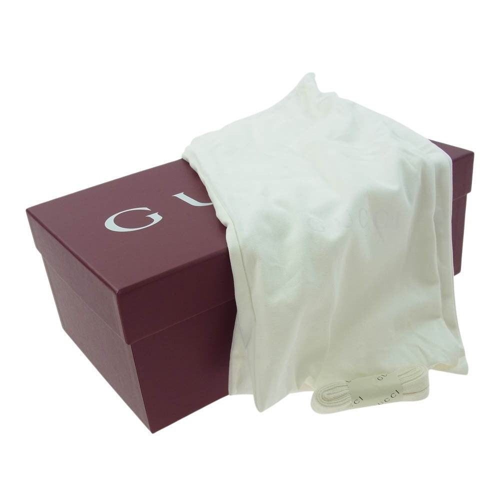 GUCCI グッチ 807059 リウェブ ヒールロゴ ローカットレザースニーカー 37【新古品】【未使用】【中古】