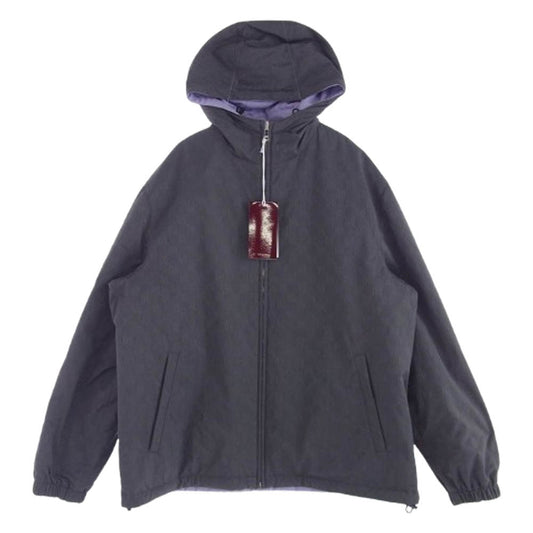 GUCCI グッチ 795697 GG ナイロン リバーシブル ジャケット グレー系 パープル系 46【新古品】【未使用】【中古】