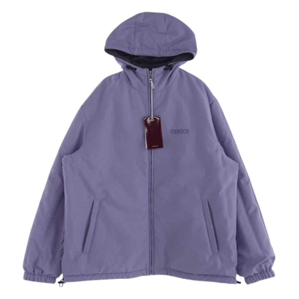 GUCCI グッチ 795697 GG ナイロン リバーシブル ジャケット グレー系 パープル系 46【新古品】【未使用】【中古】