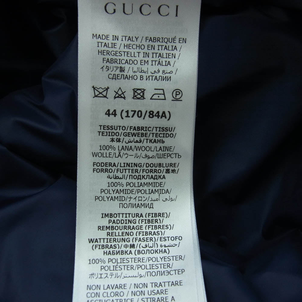 GUCCI グッチ 24SS 770330 GG 総柄 ウール フランネル シャツ ブルゾン ジャケット グリーン系 44【極上美品】【中古】