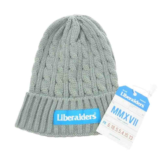 リベレイダース CABLE KNIT CAP ニット キャップ ニット帽 グレー グレー系【極上美品】【中古】