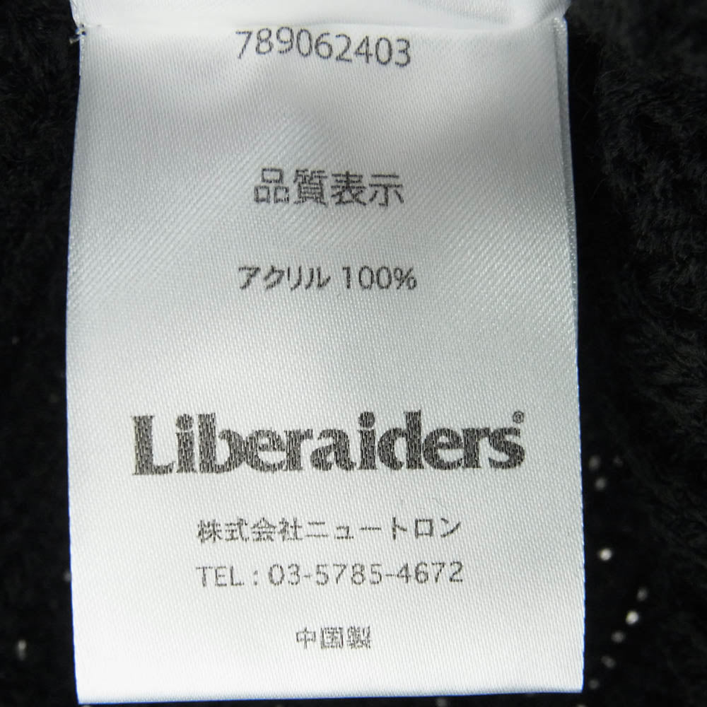 リベレイダース 789062403 CABLE KNIT CAP ニット キャップ ニット帽 ブラック ブラック系【極上美品】【中古】