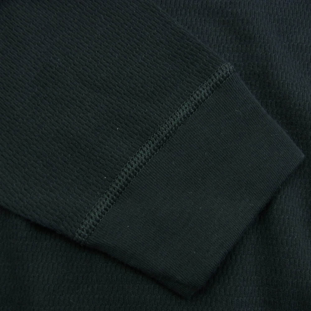 RADIALL ラディアル RAD-PAC049 MIL THERMAL CREW NECK T-SHIRTS L/S ハニカム編み コットン サーマル クルーネック ロングスリーブ 黒 ブラック系 L【新古品】【未使用】【中古】