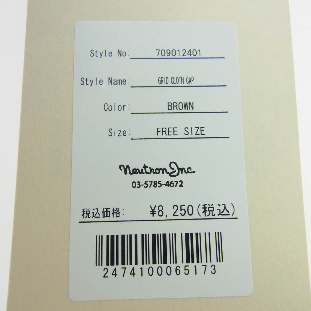 リベレイダース 24SS 709012401 GRID CLOTH CAP クロッチ キャップ ブラウン系 カーキ系【極上美品】【中古】