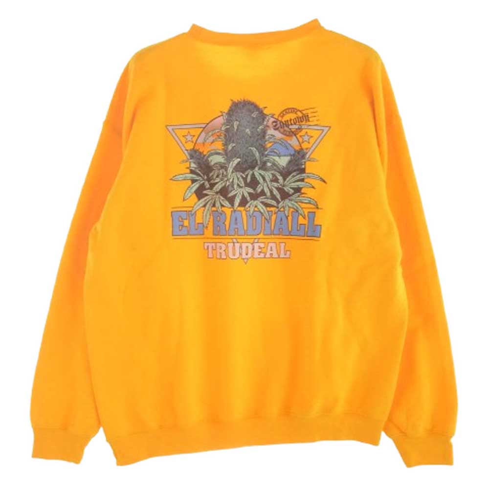 RADIALL ラディアル 24AW RAD-24AW-CUT017 TRUE DEAL POT - CREW NECK SWEATSHIRT L/S クルーネック スウェット 裏起毛 イエロー系 M【中古】