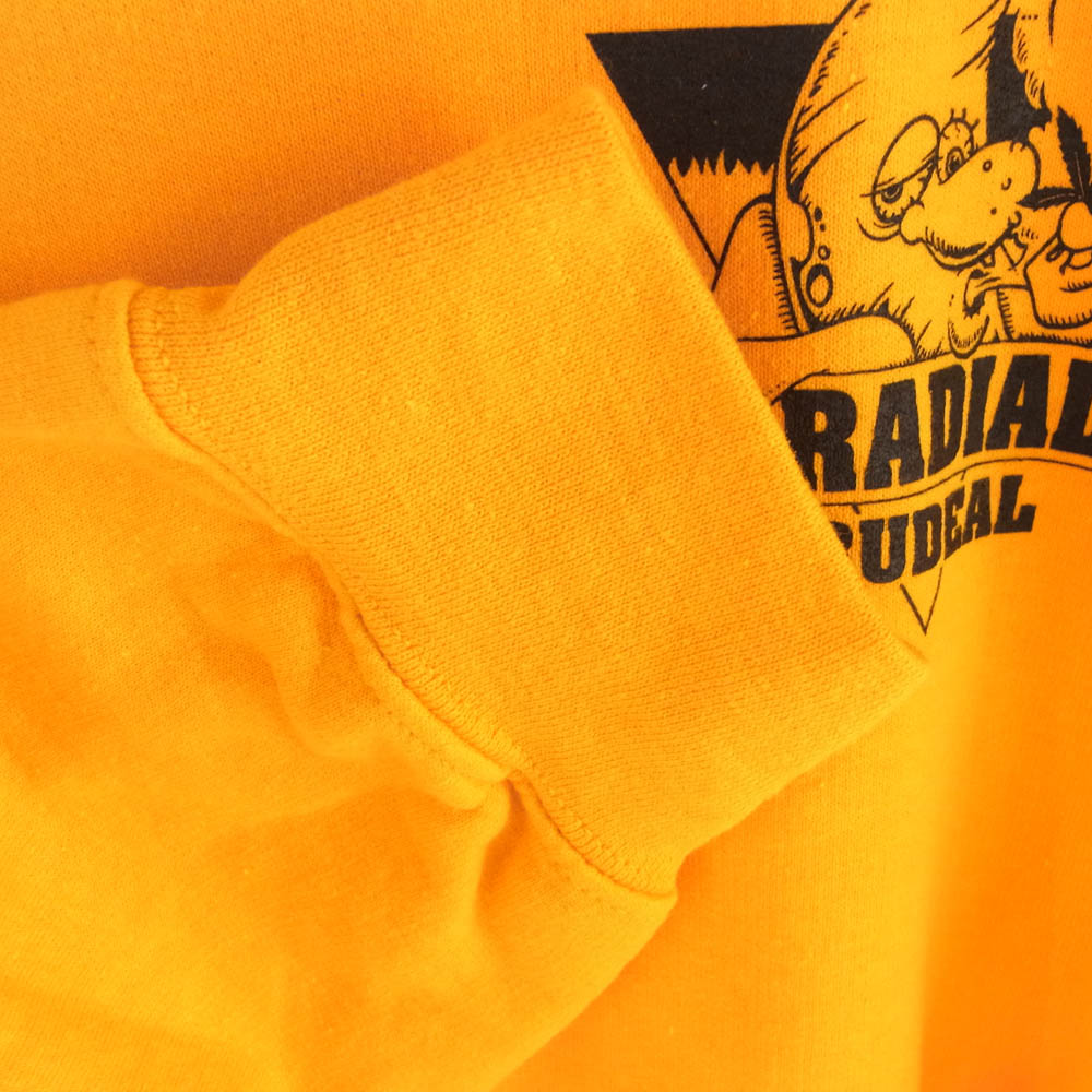 RADIALL ラディアル 24AW RAD-24AW-CUT017 TRUE DEAL POT - CREW NECK SWEATSHIRT L/S クルーネック スウェット 裏起毛 イエロー系 M【中古】