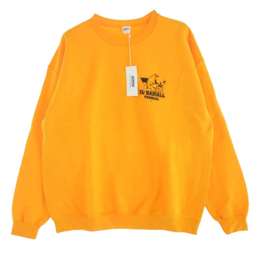RADIALL ラディアル 24AW RAD-24AW-CUT017 TRUE DEAL POT - CREW NECK SWEATSHIRT L/S クルーネック スウェット 裏起毛 イエロー系 L【美品】【中古】