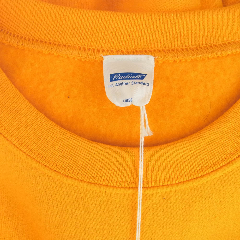 RADIALL ラディアル 24AW RAD-24AW-CUT017 TRUE DEAL POT - CREW NECK SWEATSHIRT L/S クルーネック スウェット 裏起毛 イエロー系 L【美品】【中古】