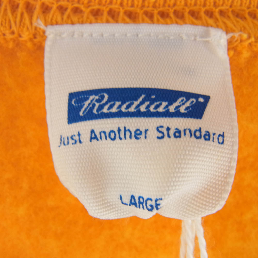 RADIALL ラディアル 24AW RAD-24AW-CUT017 TRUE DEAL POT - CREW NECK SWEATSHIRT L/S クルーネック スウェット 裏起毛 イエロー系 L【美品】【中古】