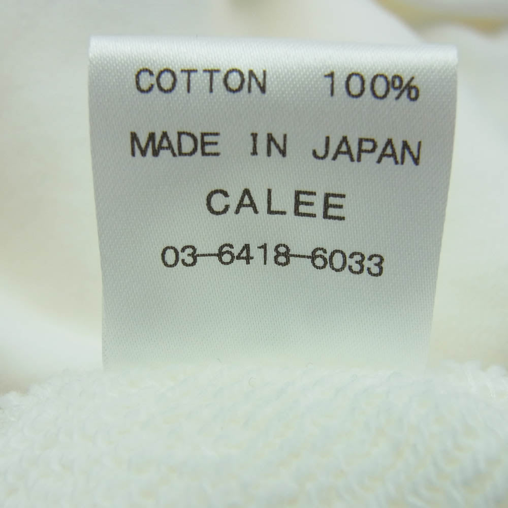 CALEE キャリー 24AW CL-24AW004NT CALEE LOGO PULLOVER HD ロゴ プリント プルオーバー フーディ パーカー ホワイト ホワイト系 M【極上美品】【中古】