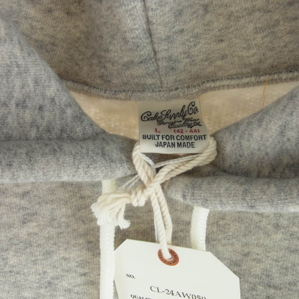 CALEE キャリー 24AW CL-24AW050 L C DROP PULLOVER HD プルオーバー パーカー フーディ グレー グレー系 L【極上美品】【中古】