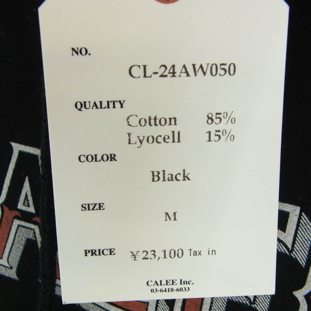 CALEE キャリー 24AW CL-24AW050 L C DROP PULLOVER HD プルオーバー パーカー フーディ ブラック ブラック系 M【極上美品】【中古】