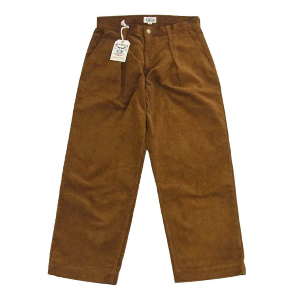 CALEE キャリー 24AW CL-24AW039 8w COURDUROY TUCK WIDE SLACKS BROWN コーデュロイ 1タック ワイド スラックス ストレート パンツ ブラウン系 M【美品】【中古】