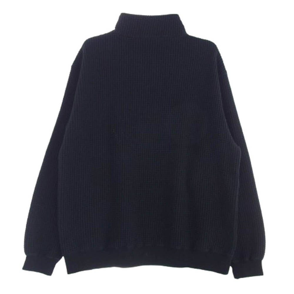 RADIALL ラディアル 24AW RAD-24AW-CUT005 BIG WAFFLE - HALF ZIP SWEATSHIRT L S ハーフジップ スウェット ブラック系 M【美品】【中古】