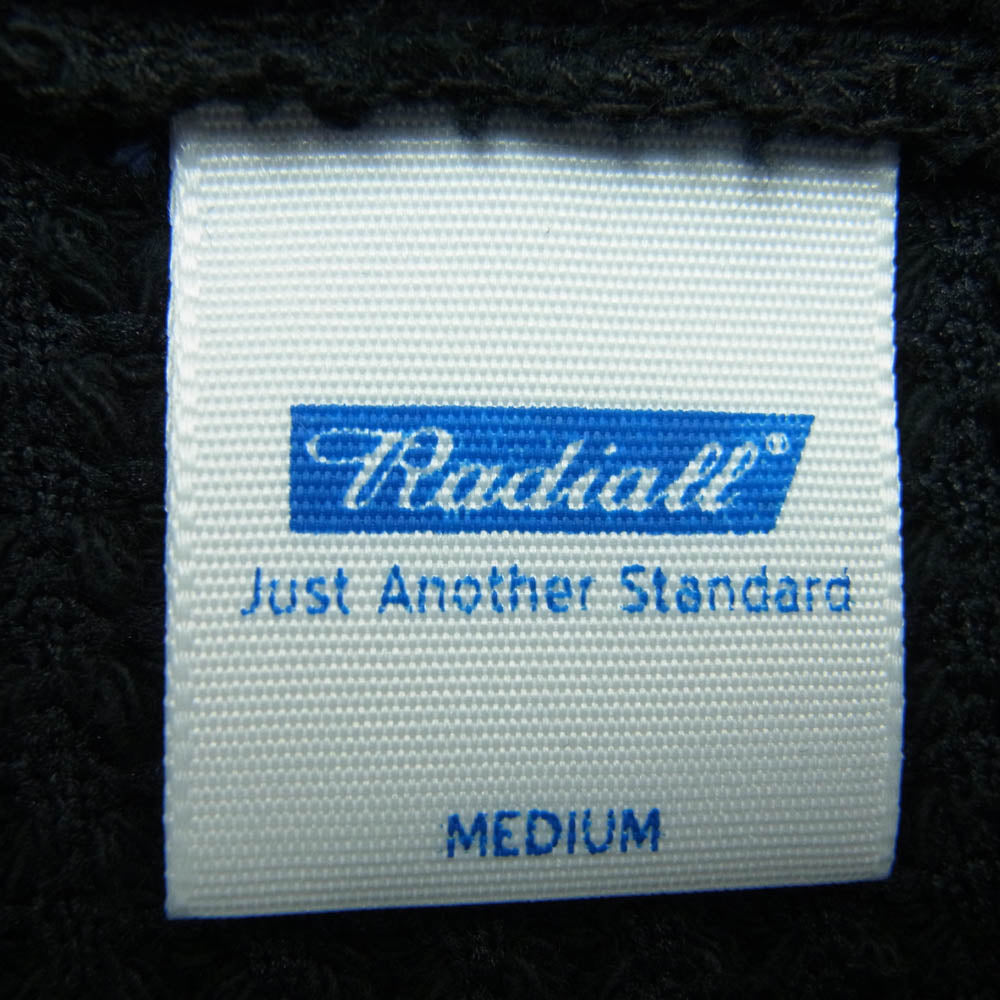 RADIALL ラディアル 24AW RAD-24AW-CUT005 BIG WAFFLE - HALF ZIP SWEATSHIRT L S ハーフジップ スウェット ブラック系 M【美品】【中古】
