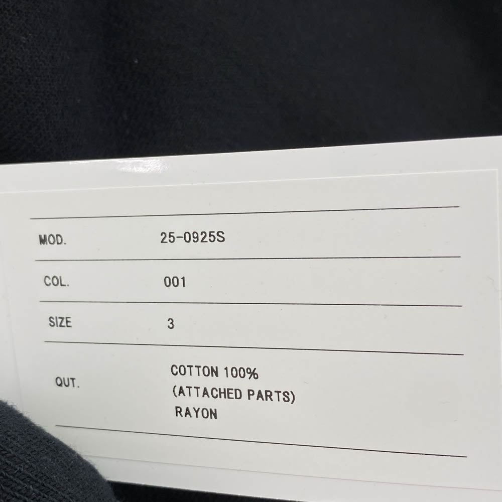 Sacai サカイ 25SS 25-0925S × WTAPS ダブルタップス Flock Print Hoodie フロック プリント フーディー プルオーバーパーカー ブラック系 3【美品】【中古】