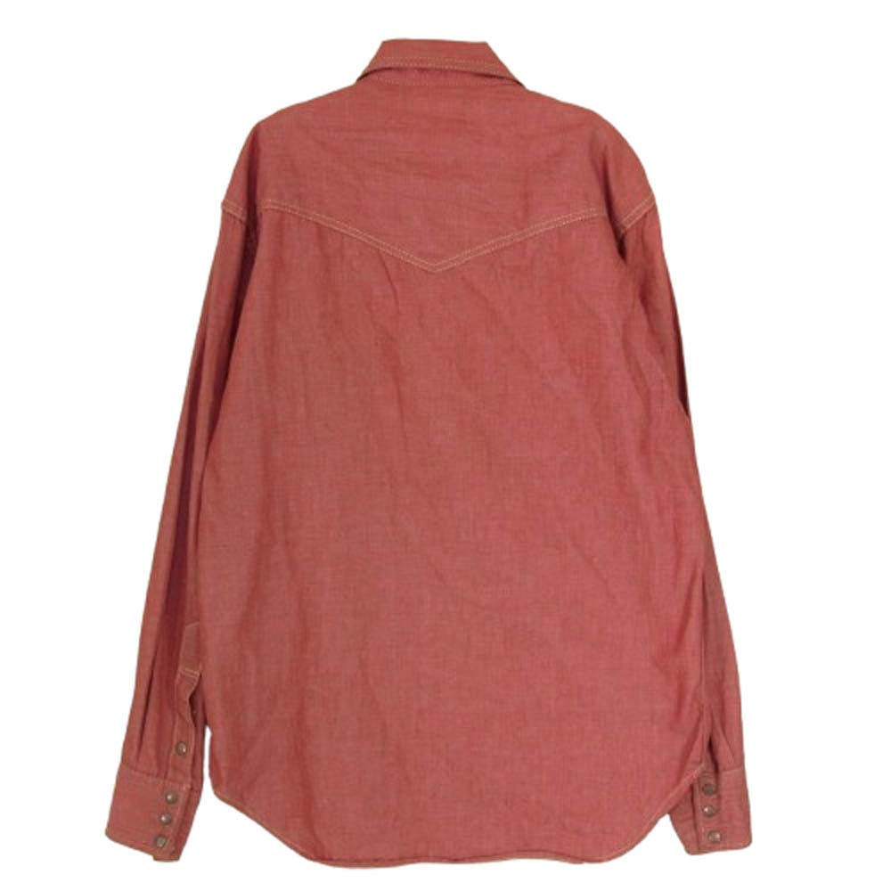 JOE McCOY Lot 105 WESTERN RANCHMAN ウエスタンランチマン ウエスタンシャツ 長袖 レッド系 14 1/2【中古】