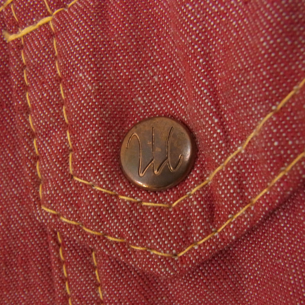 JOE McCOY Lot 105 WESTERN RANCHMAN ウエスタンランチマン ウエスタンシャツ 長袖 レッド系 14 1/2【中古】