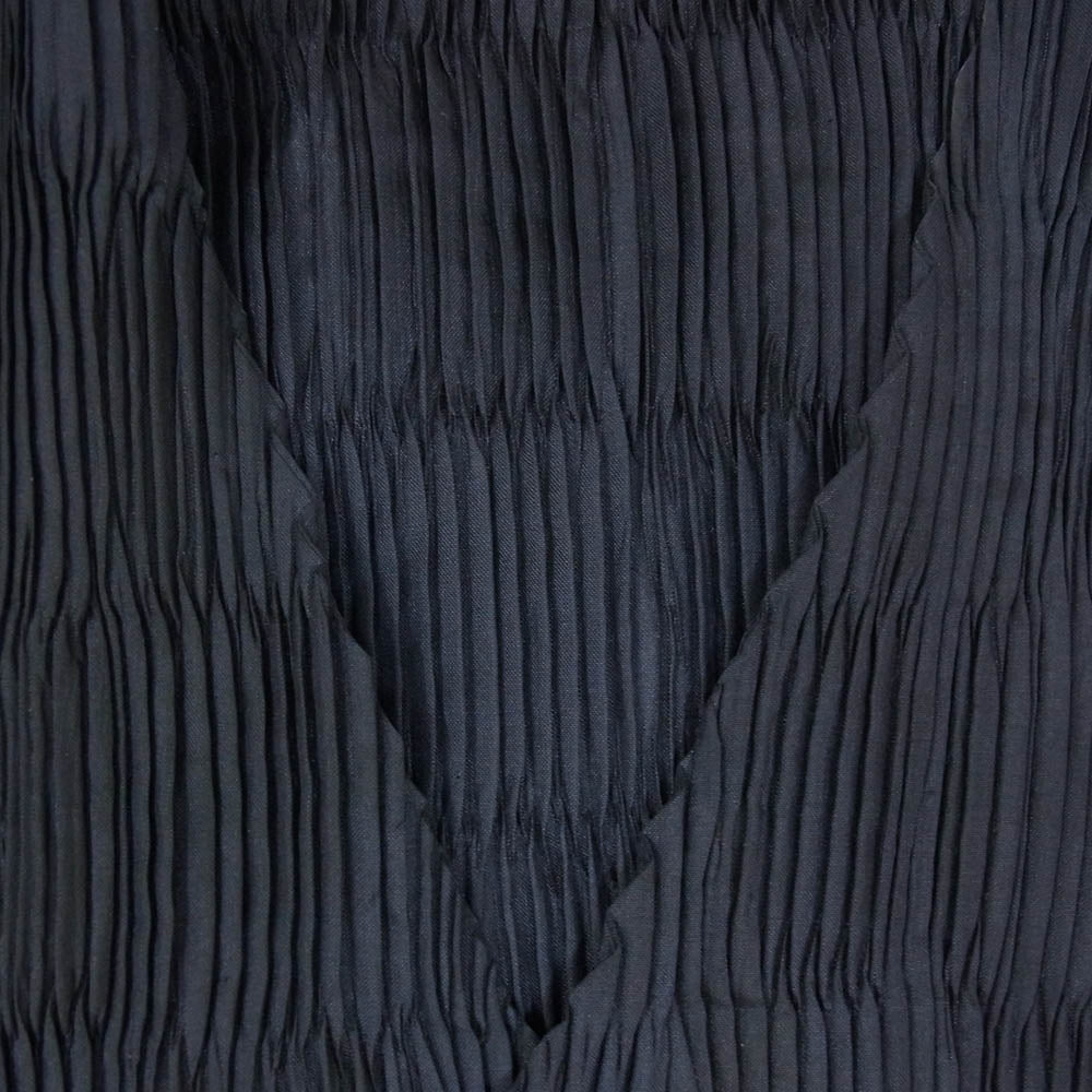 ISSEY MIYAKE イッセイミヤケ ME81-FE168 プリーツ加工 ベスト ネイビー系 M【中古】