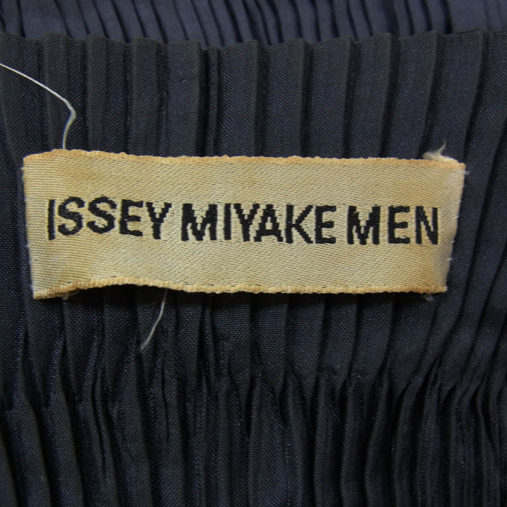 ISSEY MIYAKE イッセイミヤケ ME81-FE168 プリーツ加工 ベスト ネイビー系 M【中古】