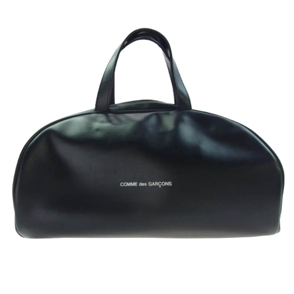COMME des GARCONS コムデギャルソン GI-K202 オールドテキスト ロゴマディソン バッグ フェイクレザー ハンドバッグ ブラック系【中古】