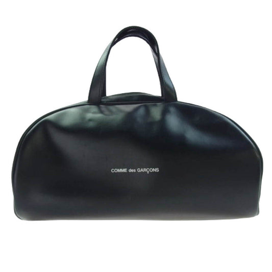 COMME des GARCONS コムデギャルソン GI-K202 オールドテキスト ロゴマディソン バッグ フェイクレザー ハンドバッグ ブラック系【中古】