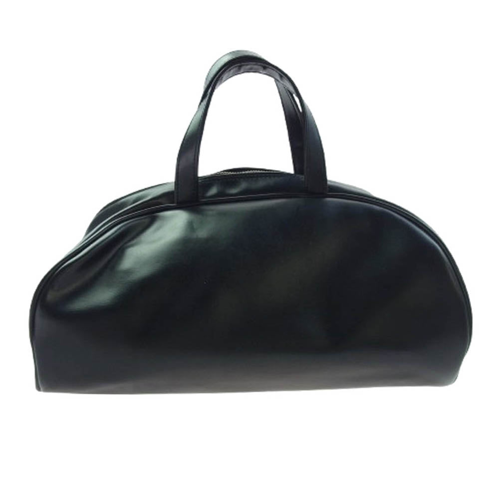 COMME des GARCONS コムデギャルソン GI-K202 オールドテキスト ロゴマディソン バッグ フェイクレザー ハンドバッグ ブラック系【中古】