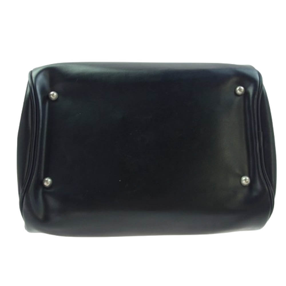 COMME des GARCONS コムデギャルソン GI-K202 オールドテキスト ロゴマディソン バッグ フェイクレザー ハンドバッグ ブラック系【中古】