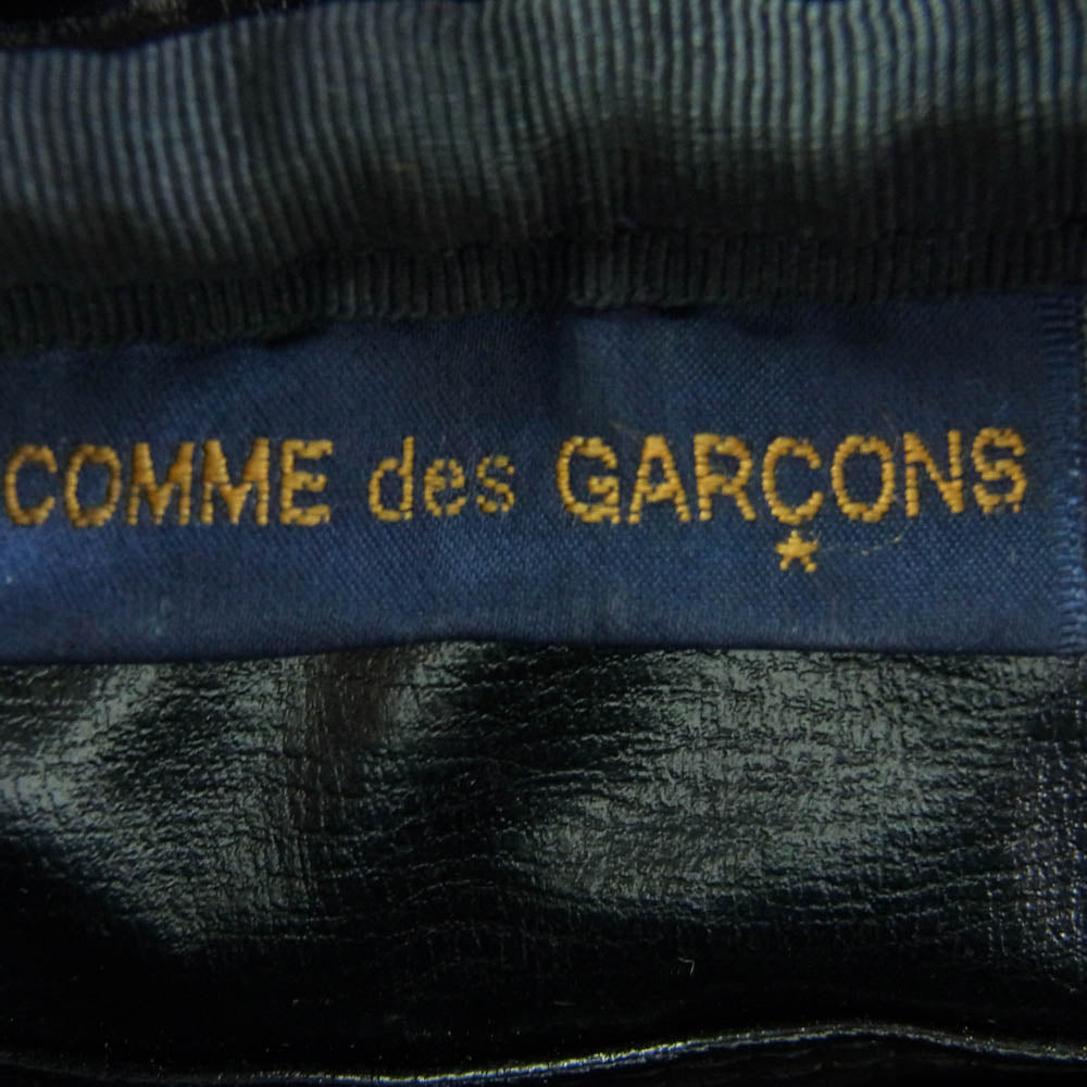 COMME des GARCONS コムデギャルソン GI-K202 オールドテキスト ロゴマディソン バッグ フェイクレザー ハンドバッグ ブラック系【中古】