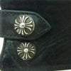 CHROME HEARTS クロムハーツ（原本無） KEY CASE クロスボールボタン レザー キーケース ブラック系【中古】