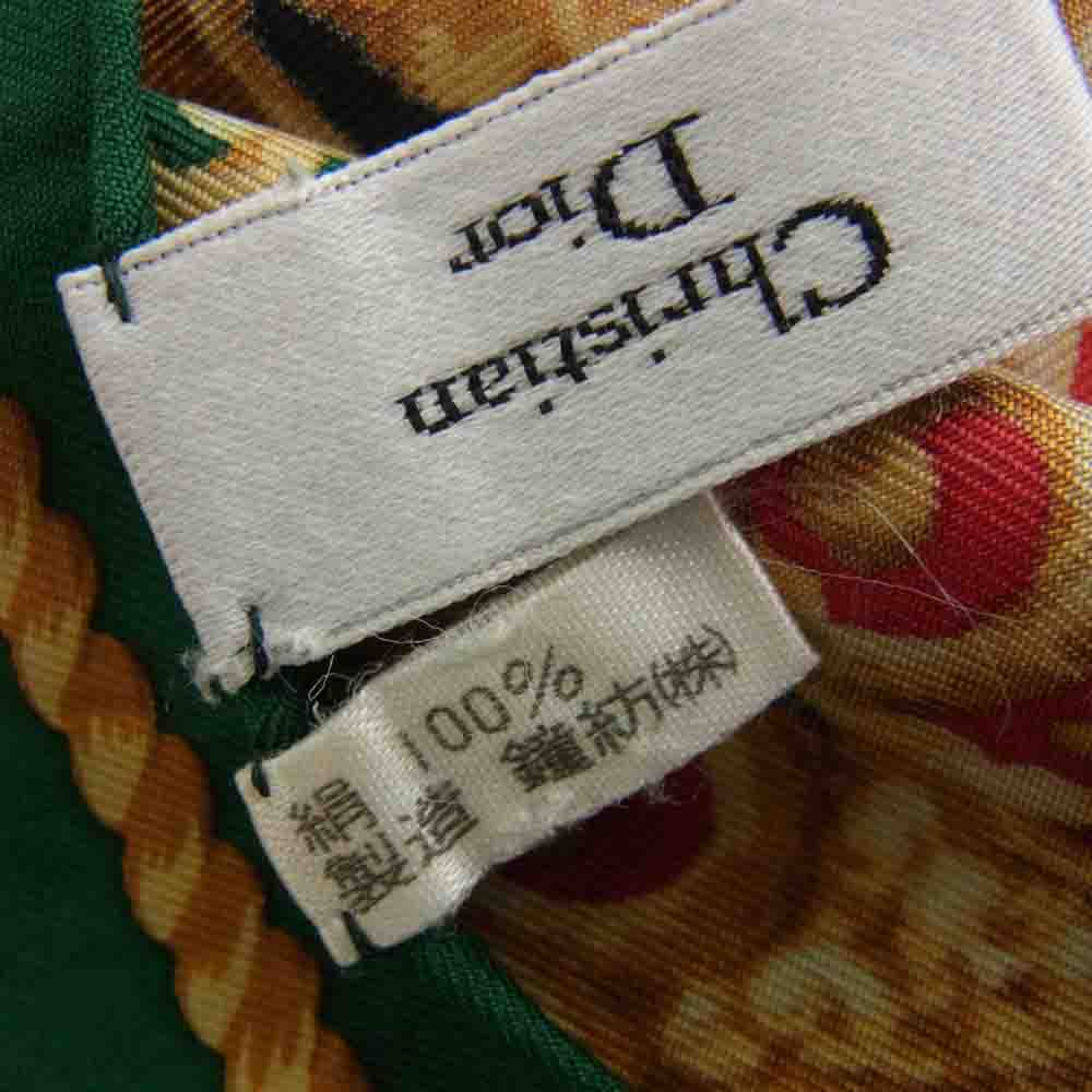 Christian Dior クリスチャンディオール シルク100% ハートモチーフ スカーフ マルチカラー系【中古】