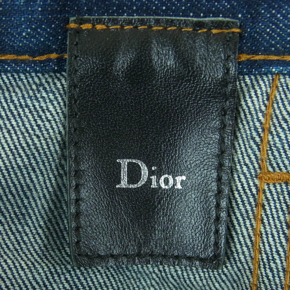 DIOR HOMME ディオールオム ボタンフライ リジッド ストレート デニム パンツ 日本製 インディゴブルー系 29【中古】