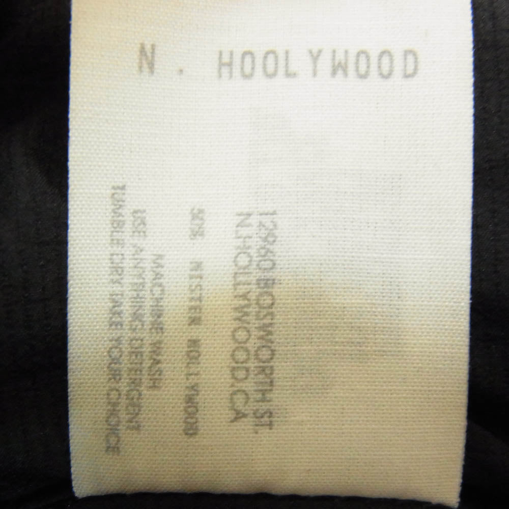 N.HOOLYWOOD エヌハリウッド 15SS 951-BL01 WILDTHINGS ワイルドシングス PERTEX BLOUSON パーテックス スタンドカラー ブルゾン ジャケット ブラック系 38【中古】