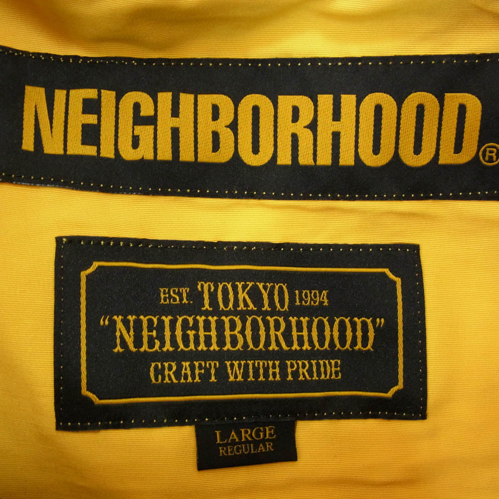 NEIGHBORHOOD ネイバーフッド 18AW 181TSNH-JKM04 WAVES CN-JKT ロゴプリント ハーフジップ アノラック マウンテンパーカー ナイロン ジャケット グリーン系 L【中古】