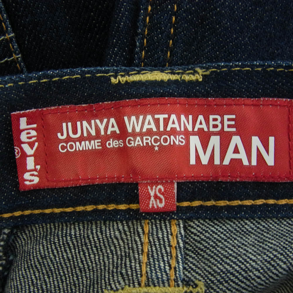 JUNYA WATANABE COMME des GARCONS MAN ジュンヤワタナベコムデギャルソンマン 14AW WN-P201 × Levi's リーバイス 再構築 505 デニムパンツ インディゴブルー系 XS【中古】