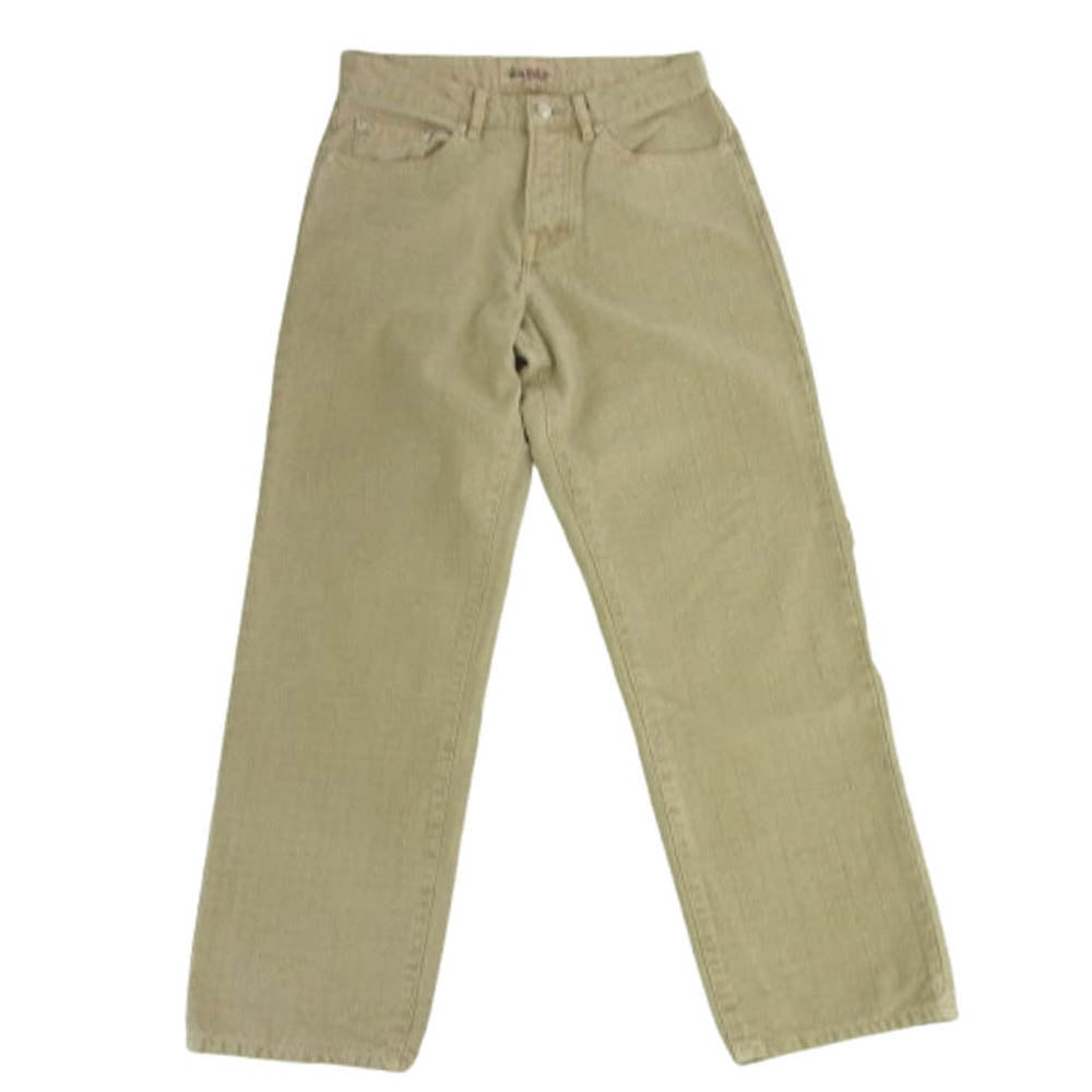 STUSSY ステューシー 24AW 116673 BIG OL' JEAN CANVAS NEEDLEPUNCH ニードルパンチ ウオッシュド バギーフィット デニムパンツ ベージュ系 28【中古】