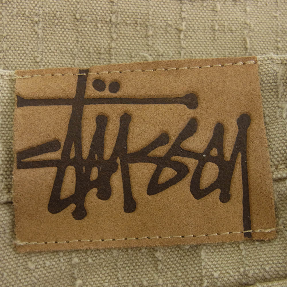 STUSSY ステューシー 24AW 116673 BIG OL' JEAN CANVAS NEEDLEPUNCH ニードルパンチ ウオッシュド バギーフィット デニムパンツ ベージュ系 28【中古】
