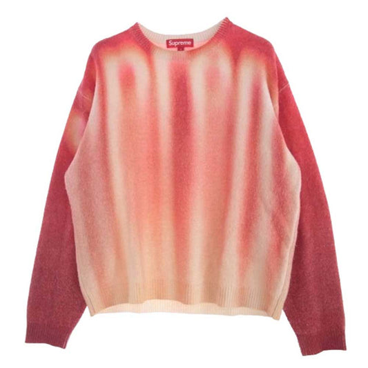Supreme シュプリーム 23AW Blurred Logo Sweater ブラードロゴ ウール セーター ピンク系 レッド系 S【中古】