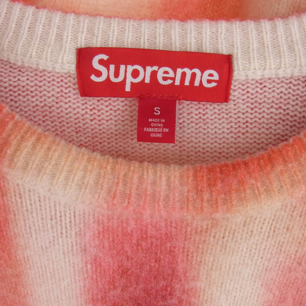 Supreme シュプリーム 23AW Blurred Logo Sweater ブラードロゴ ウール セーター ピンク系 レッド系 S【中古】