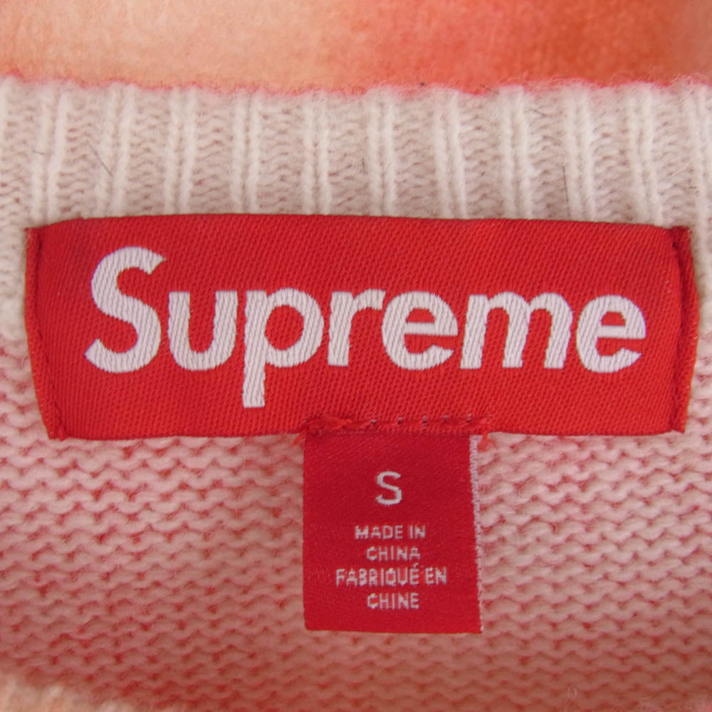 Supreme シュプリーム 23AW Blurred Logo Sweater ブラードロゴ ウール セーター ピンク系 レッド系 S【中古】