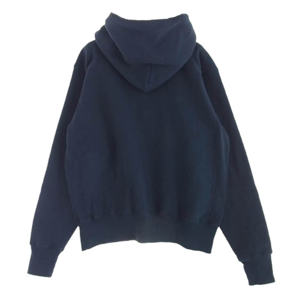 Champion チャンピオン C5-U101 USA製 復刻 REVERSE WEAVE PULL OVER PARKA リバースウィーブ 赤単タグ プルオーバー エクスパンションガゼット 裏起毛 ネイビー系 L【中古】
