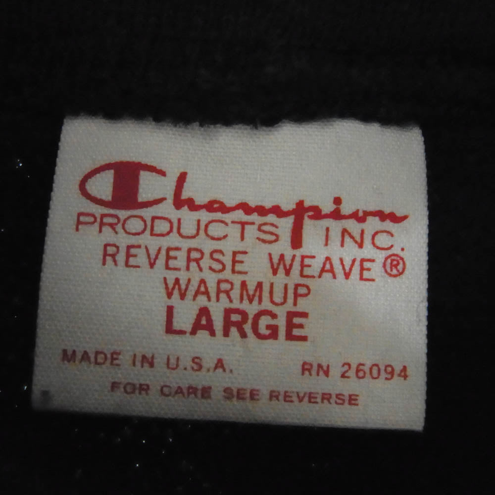 Champion チャンピオン C5-U101 USA製 復刻 REVERSE WEAVE PULL OVER PARKA リバースウィーブ 赤単タグ プルオーバー エクスパンションガゼット 裏起毛 ネイビー系 L【中古】