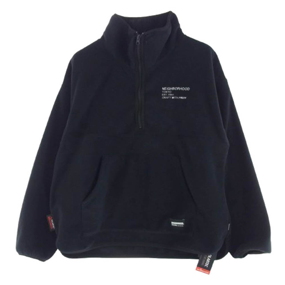 NEIGHBORHOOD ネイバーフッド 23AW 232OKNH-CSM06 FLEECE HALF ZIP SHIRT LS フリース ハーフジップ シャツ ブラック系 M【中古】