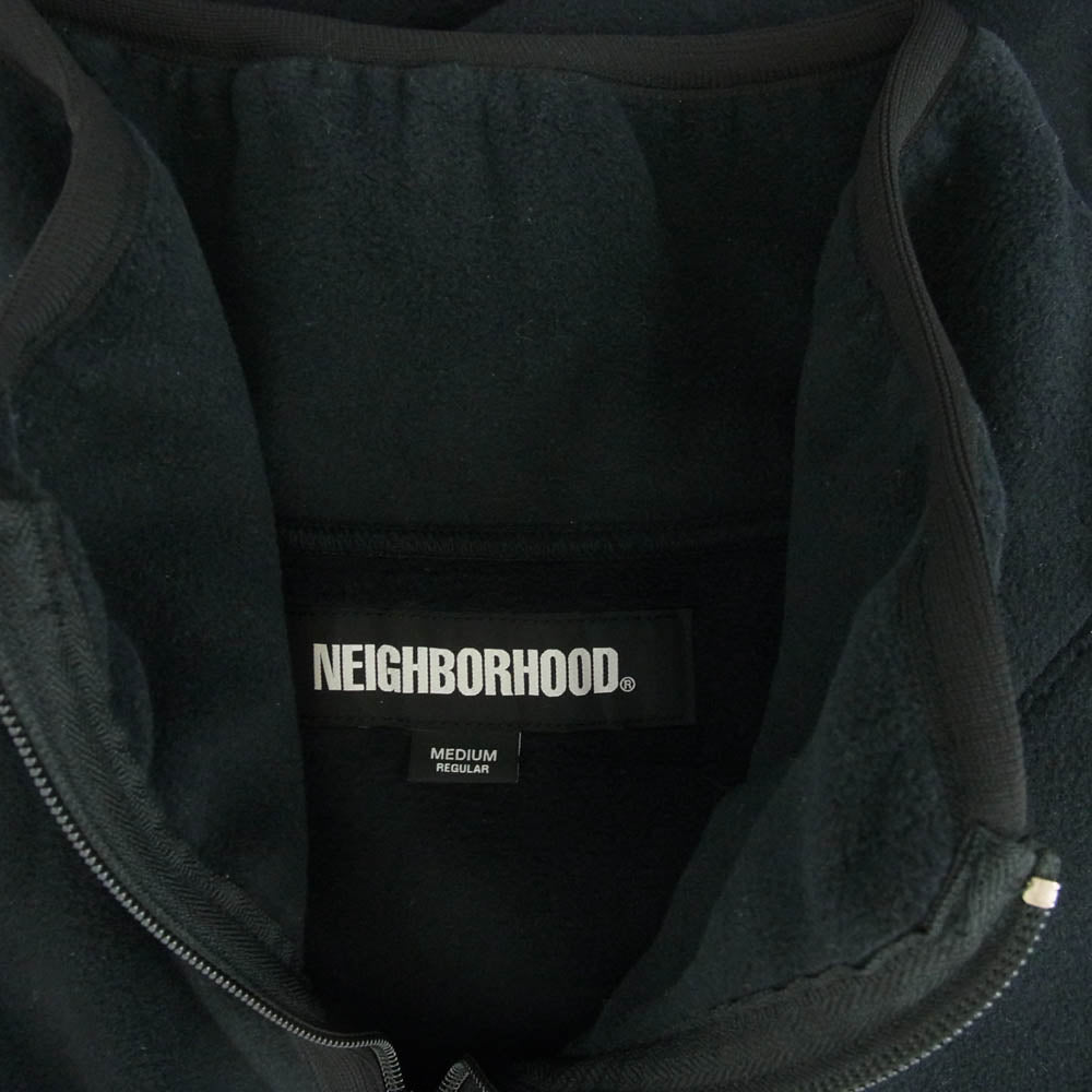 NEIGHBORHOOD ネイバーフッド 23AW 232OKNH-CSM06 FLEECE HALF ZIP SHIRT LS フリース ハーフジップ シャツ ブラック系 M【中古】